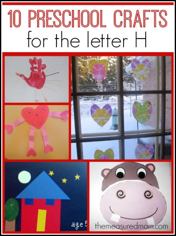 在衡量的妈妈找到10个乐趣的字母H手工艺！