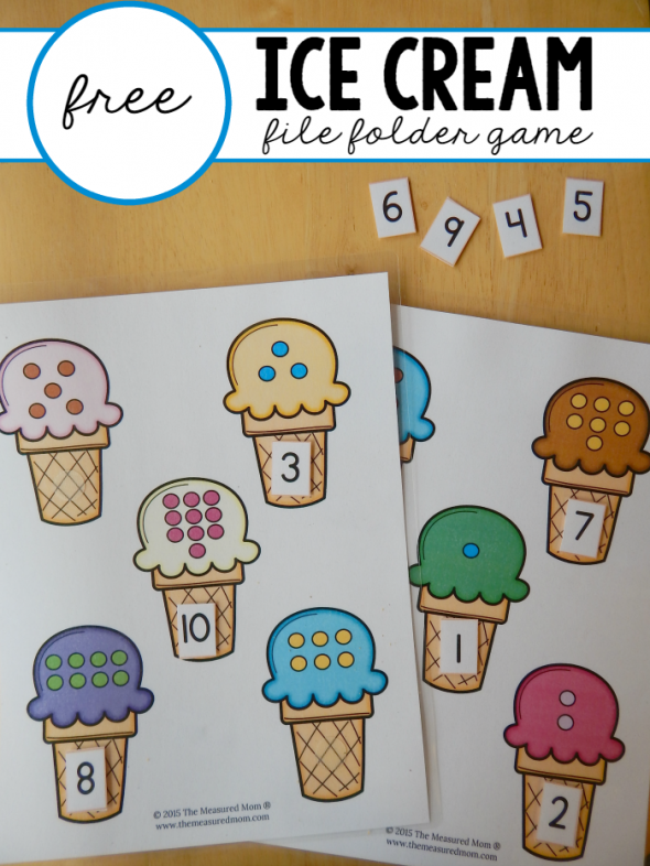 我们喜欢这款冰淇淋文件夹游戏为幼儿园！