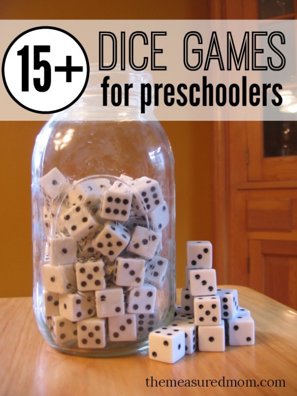 Dice games are such a fun way to practice math skills! Here are our favorite dice games for preschoolers. 查看此巨型骰子游戏的巨型集会!你和你的小人物会有很多乐趣尝试这些活动。