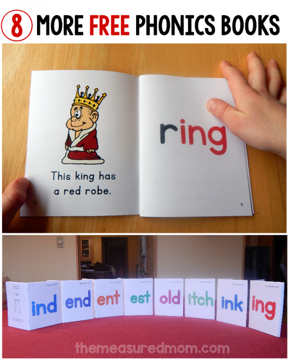 正在寻找一种有趣的方式来练习阅读ind, end, ent, est, itch, ink, ing和老单词?得到这些免费的印刷读音书!