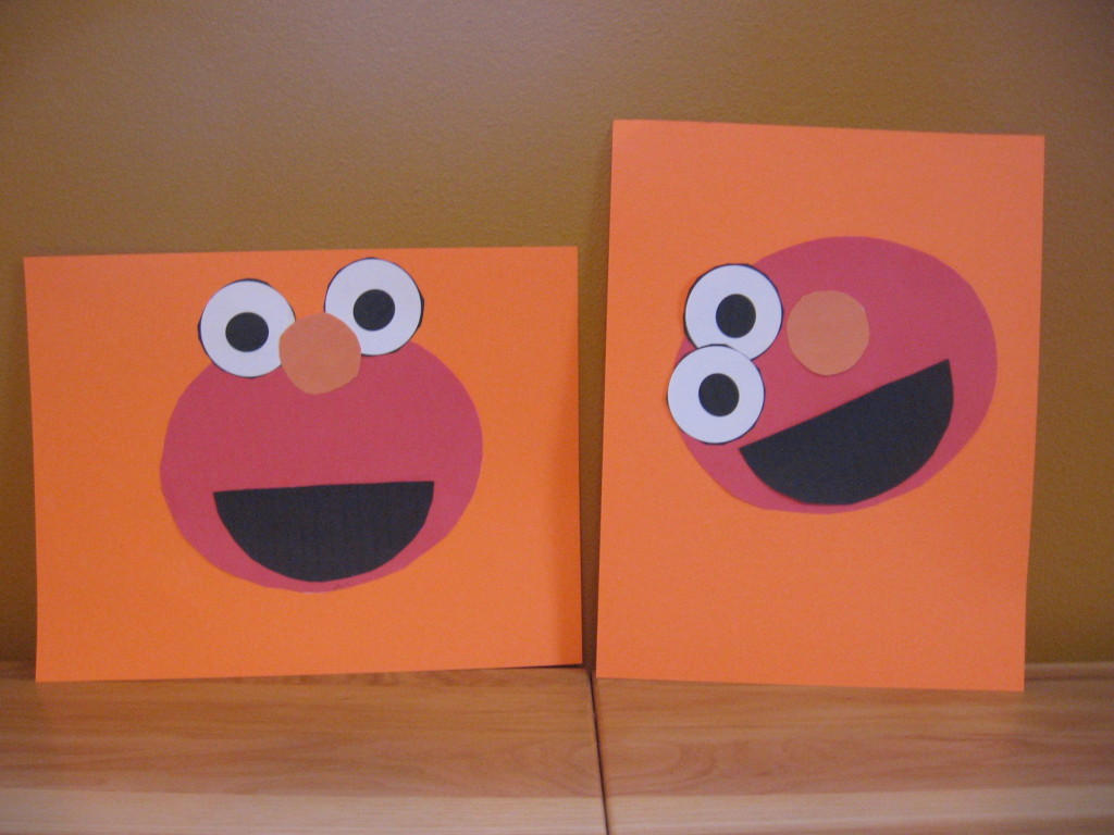 字母E，剪切粘贴Elmo