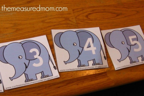孩子订购编号为大象的卡片