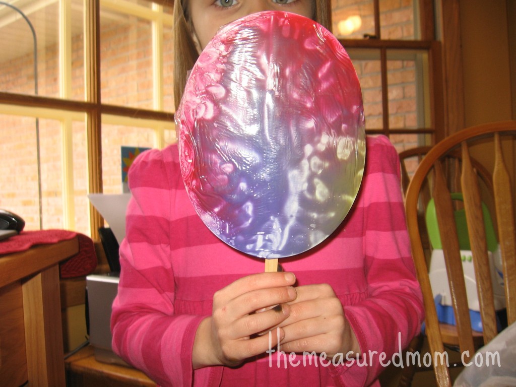 没有凌乱的彩绘棒棒糖