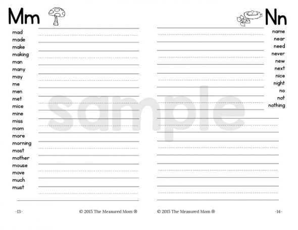 这些免费可打印的拼写词典是惊人的。4-8岁的儿童6种不同的版本。在写作工作坊期间非常适合使用！