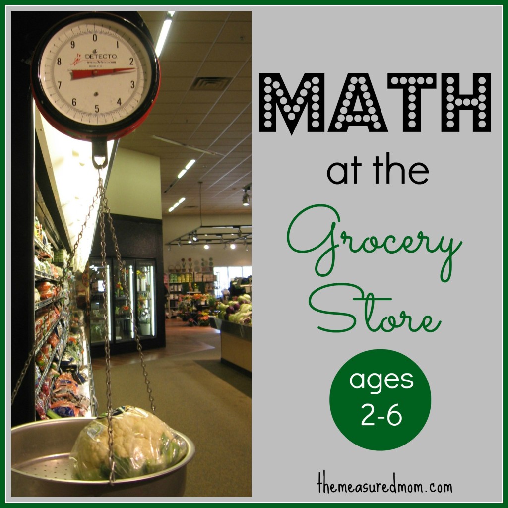 在杂货店为2-6岁的孩子们准备的数学——丈量的妈妈