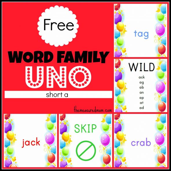 免费单词家庭UNO（短A） - 测量MOM028