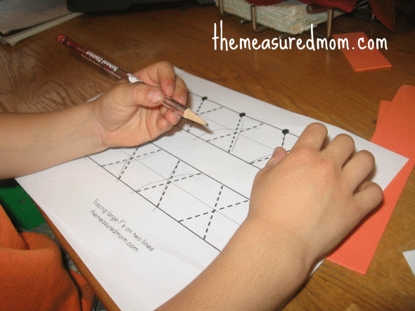 儿童写字母X工作表