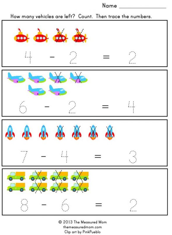 可打印的介绍减法工作表字母X