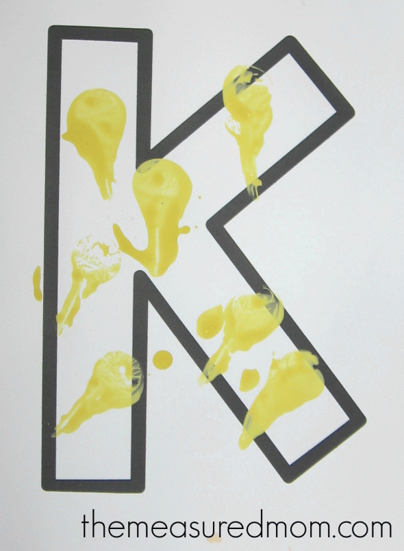 为学龄前儿童找7个字母K的工艺品!