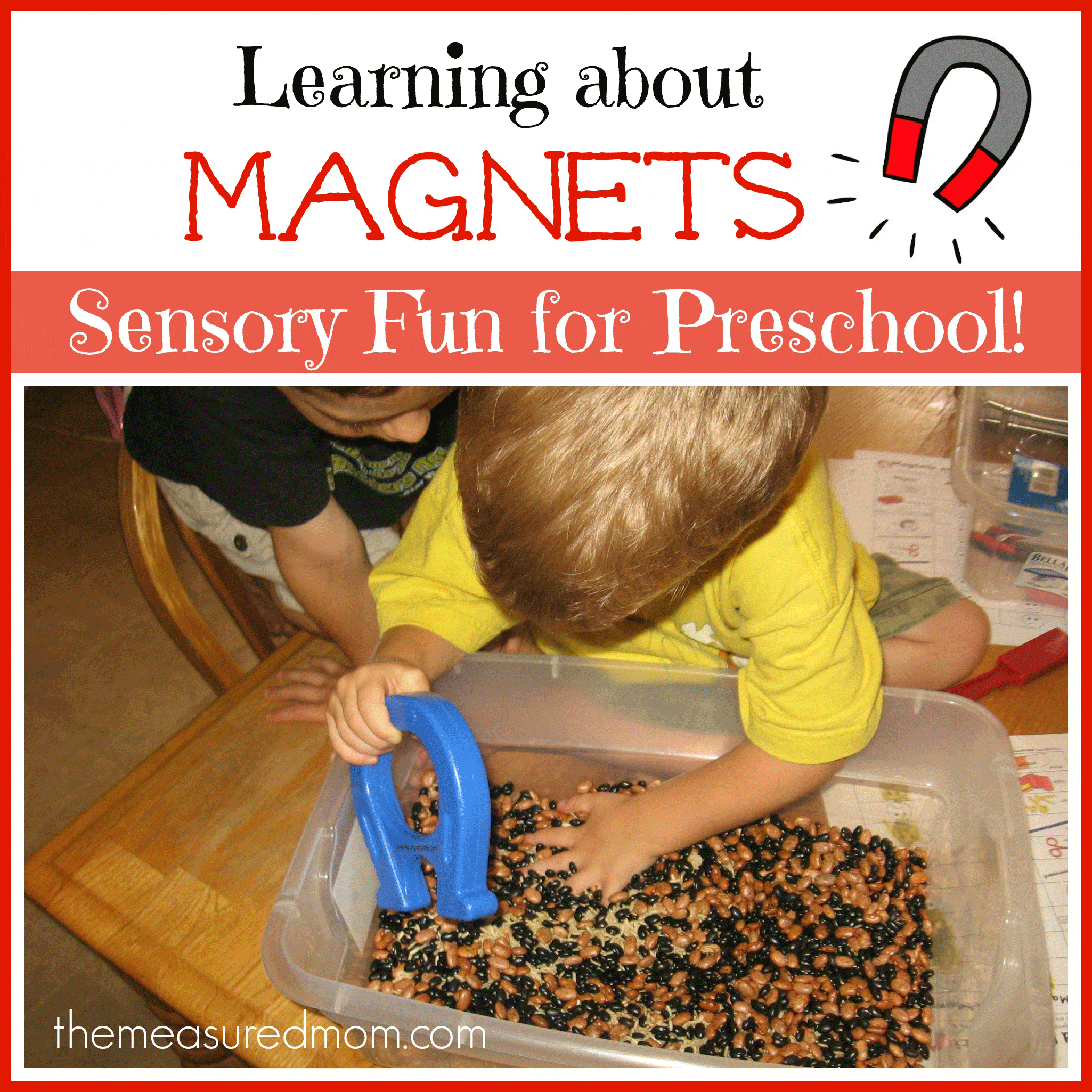 看看我们简单的感官乐趣学习磁铁-正好适合学龄前儿童和幼儿园!