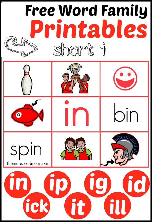 查看这些伟大的阅读垫，用于教学短路我 - 部分测量的妈妈越来越多的免费单词系列印刷品的集合！