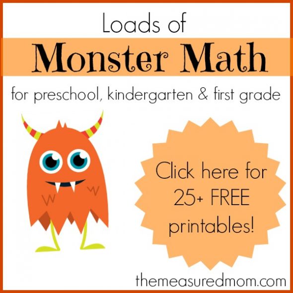 幼儿园、幼儿园和一年级的怪兽数学-测量妈妈