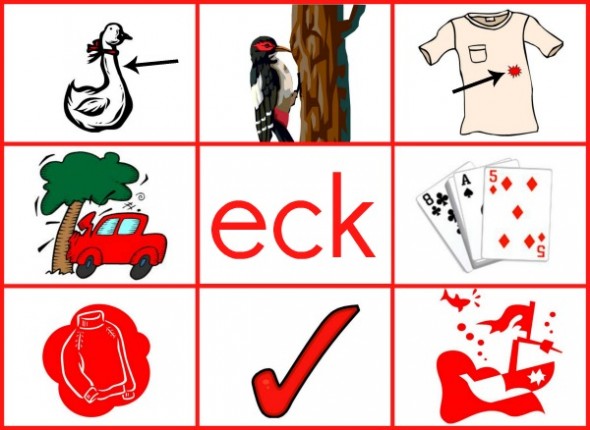 你会在这篇文章中找到7个免费的单词家庭活动- 7 read 'n stick mats for short e!