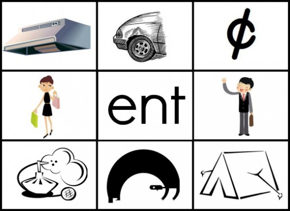 你会在这篇文章中找到7个免费的单词家庭活动- 7 read 'n stick mats for short e!