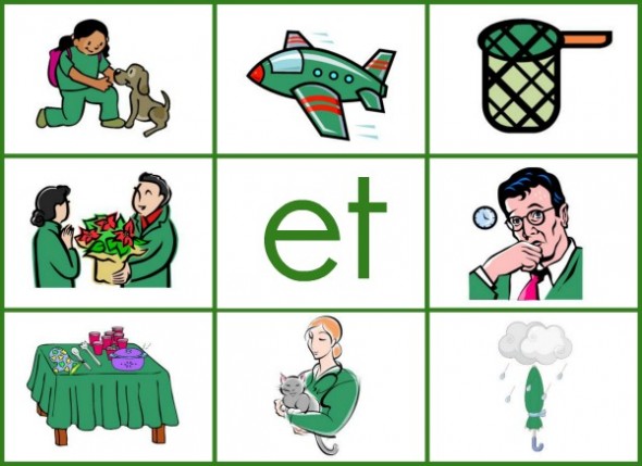 你会在这篇文章中找到7个免费的单词家庭活动- 7 read 'n stick mats for short e!