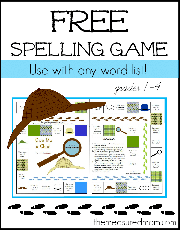 为1-4年级的孩子们获得这个免费的拼写游戏。与任何单词列表一起使用!