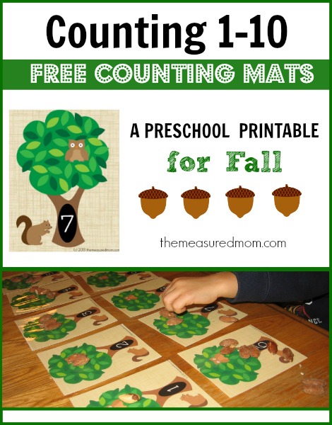 需要一些东西来帮助您的学龄前儿童练习计数1-10？从被测量的妈妈那里得到这些伟大的数学垫！