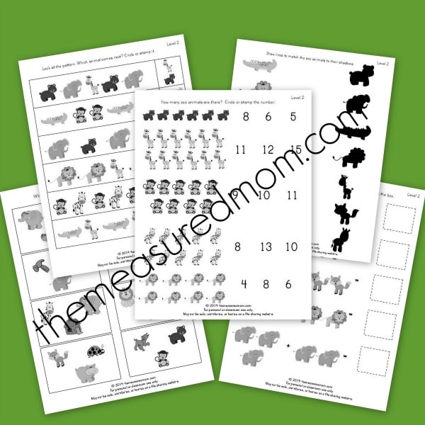 二级动物园工作表-丈量的妈妈