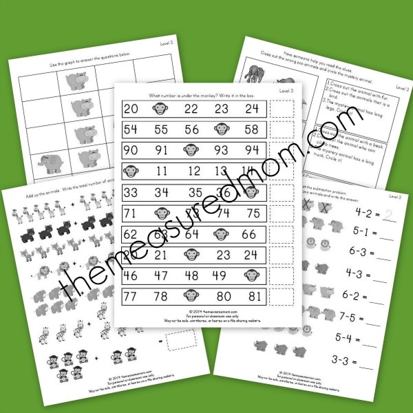 三级动物园工作表-丈量的妈妈