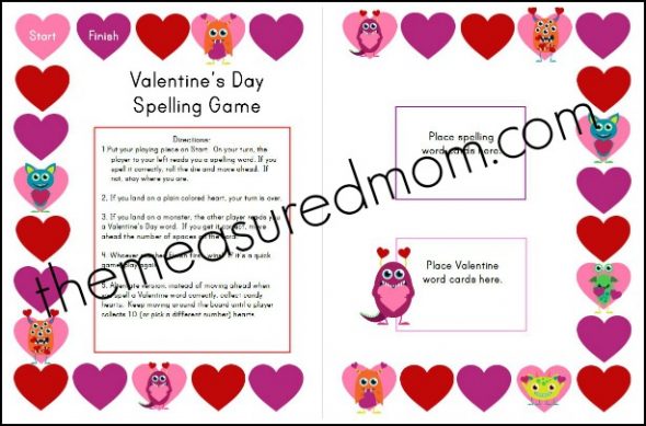 看看这个有趣的情人节拼写游戏，适合1-3年级的孩子。使用它与任何单词列表。最棒的是，它是免费的!