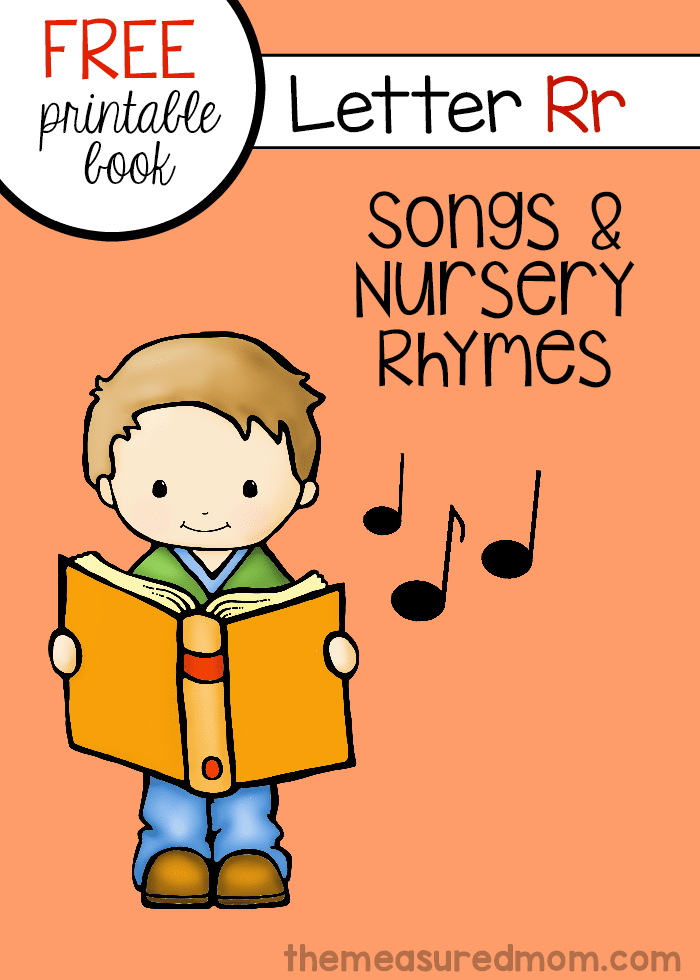 为字母r得到一本可印刷的儿歌和歌曲书。免费!