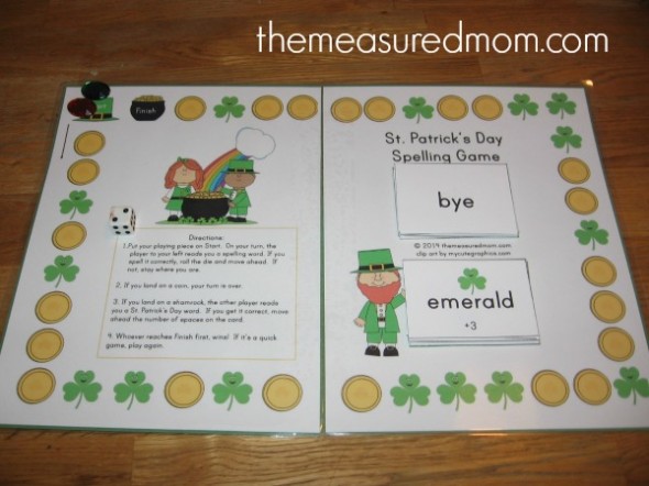寻找圣帕特里克节拼写活动？免费打印此游戏 - 并为任何单词列表使用它！