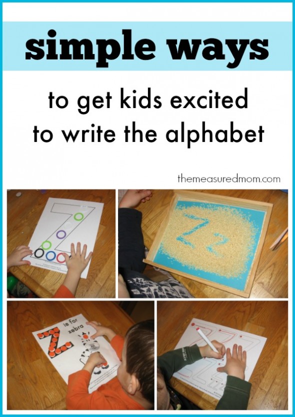 让孩子们兴奋的方法写字母表