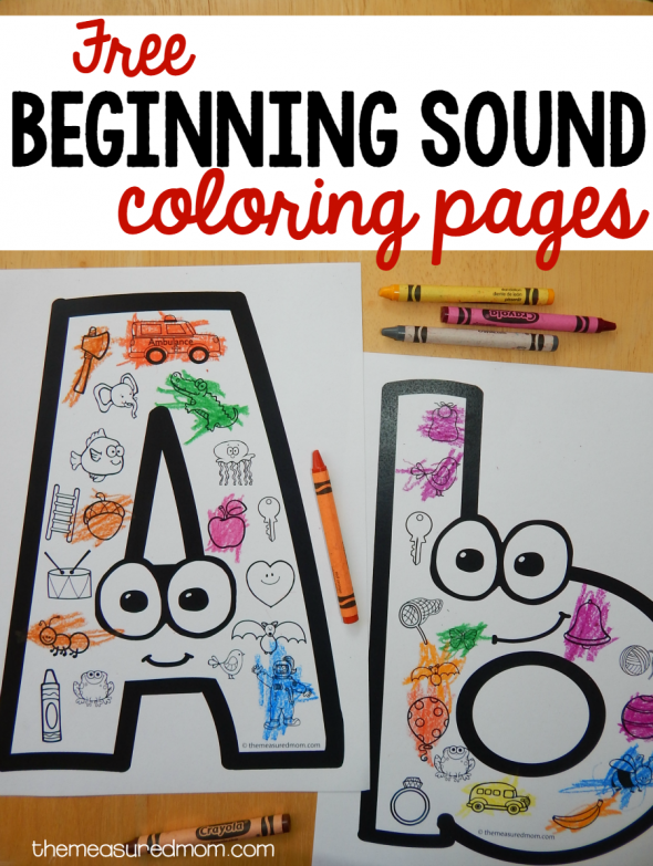 这些免费的开始声音着色页是一个伟大的开始声音活动学龄前或幼儿园。
