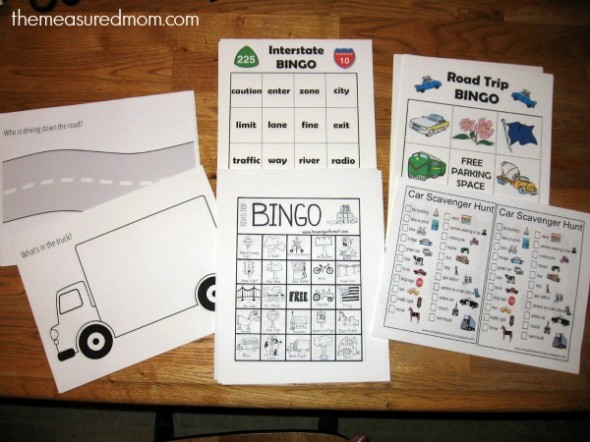 为孩子们收集了大量的汽车游戏和公路旅行点子