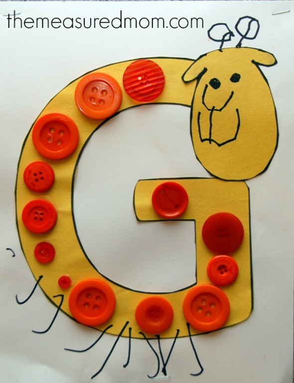 查看幼儿和学龄前儿童的这种有趣和简单的工艺品 - 所有这些都是字母G.