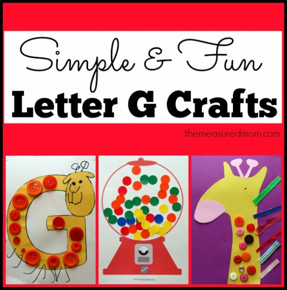 查看幼儿和学龄前儿童的这种有趣和简单的工艺品 - 所有这些都是字母G.