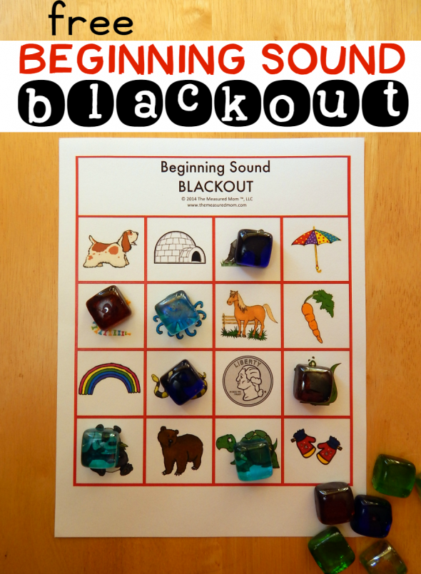 回顾开始字母的声音与这些免费印刷开始声音黑板!适合学龄前、幼儿园和一年级的孩子玩。