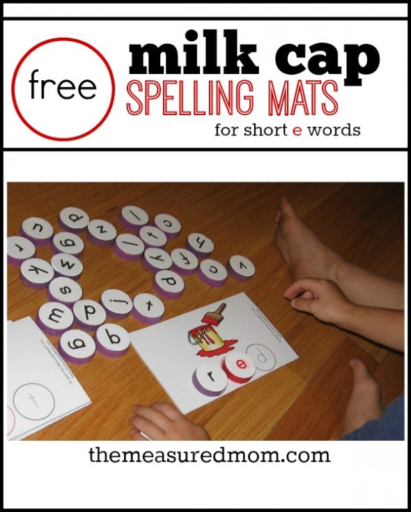 牛奶帽拼写垫片短e单词