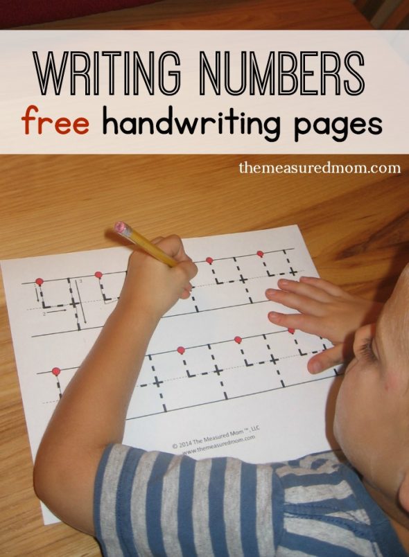 打印这些免费数字手写页面，以帮助您的学龄前儿童或幼儿园学会写入数字。获得三个级别的页面！