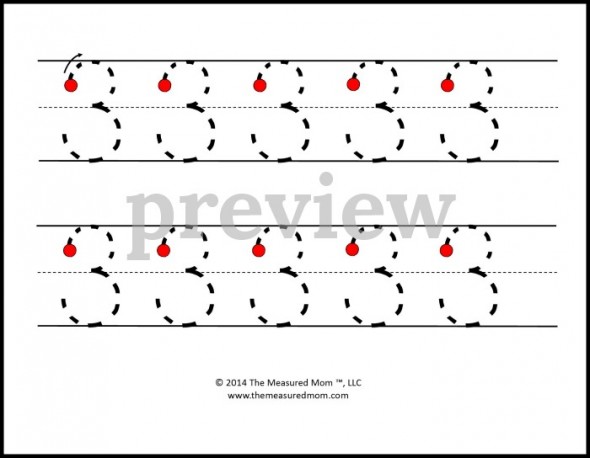 打印这些免费数字手写页面，以帮助您的学龄前儿童或幼儿园学会写入数字。获得三个级别的页面！