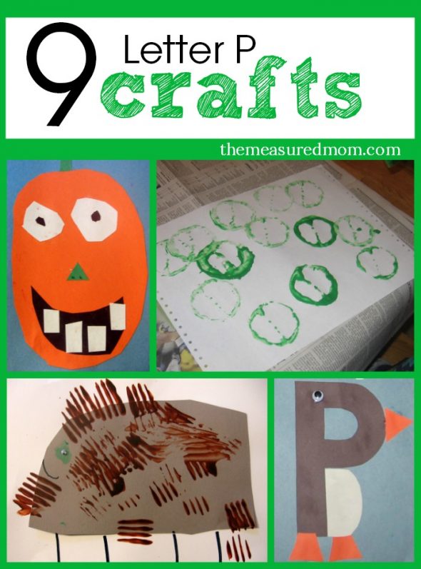 你会喜欢这套9个字母的P crafts和艺术项目的各种各样的孩子！