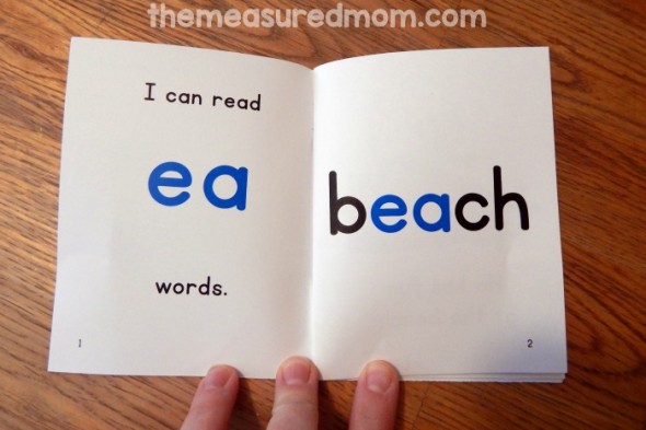 这些可打印的语音书籍教授单词，即单词，EA单词和单词。