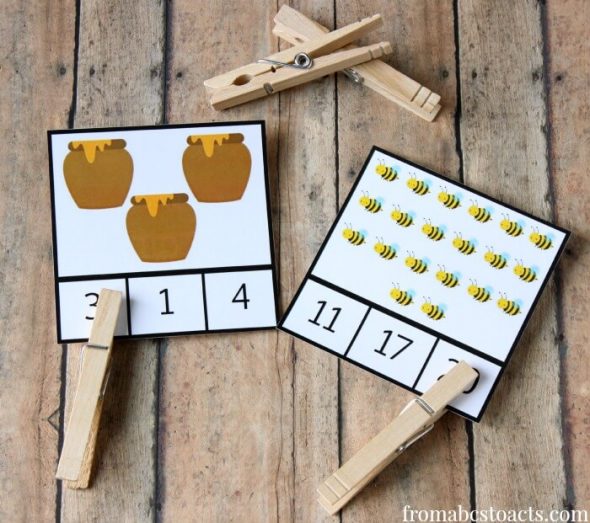 超过25套主题计数和剪贴卡…非常适合幼儿园和幼儿园的数学中心!