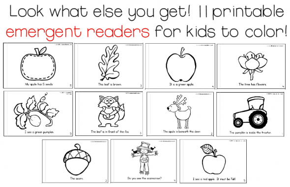 寻找幼儿园的秋季主题？你会喜欢这个南瓜，叶子和苹果主题的这个巨大的资源，用于学龄前和幼儿园！