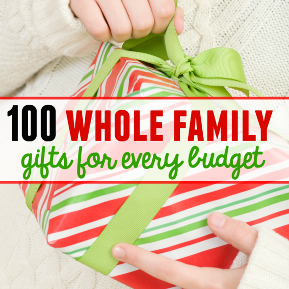 每个预算正方形图像的100个全家庭礼物