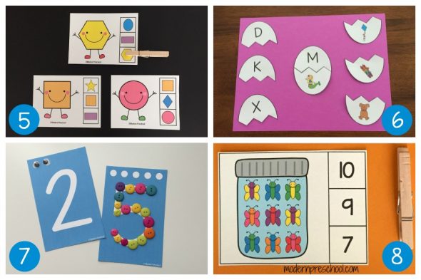 当为幼儿园规划学习中心时，简单是最好的!看看这15个超级简单的学前学习中心-包括免费打印!