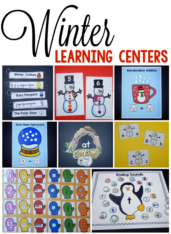 寻找学前和幼儿园的冬季主题创意?看看这个300多页的高质量学习资源包!你会找到企鹅主题的想法，一个北极动物学前主题，以及更多!