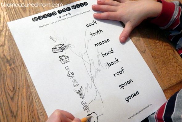 我喜欢在这个oo单词工作表包中的各种oo单词活动!