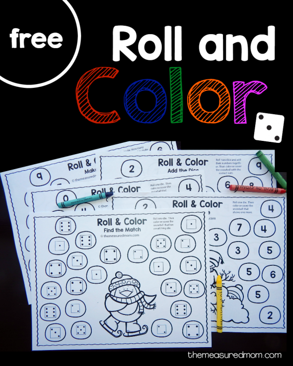 获得五个免费的冬卷冬卷和幼儿园的彩色游戏！