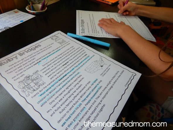 Ruby Bridges理解段落4