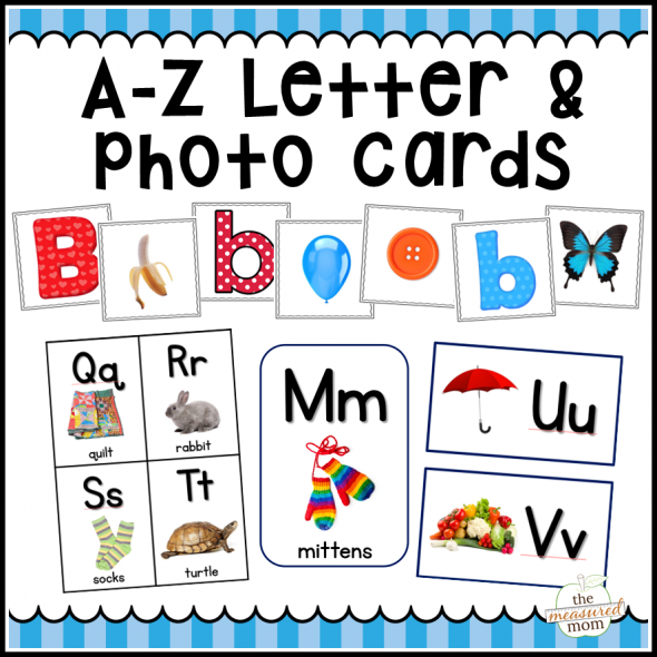 A-Z字母 - 和照片卡 - 用于TPT