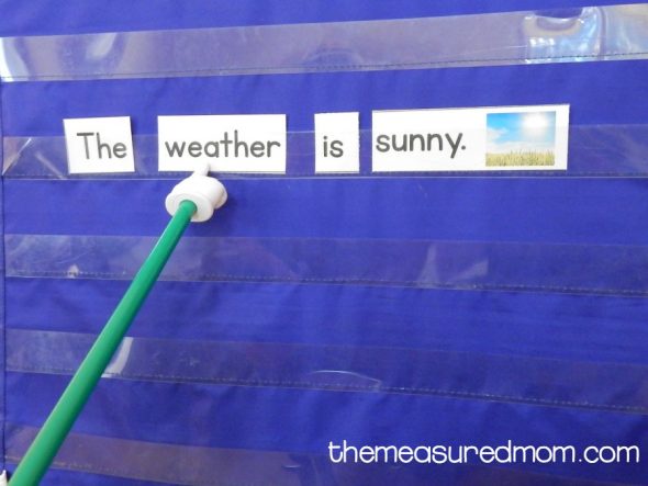为您的年轻学习者抓住这个免费的天气活动。制作口袋图表句子是如此有趣！