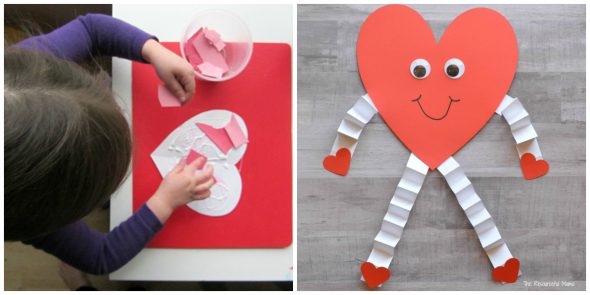 这篇文章为学龄前儿童提供了10个简单的情人节工艺品——使用的是你可能已经有的物品!