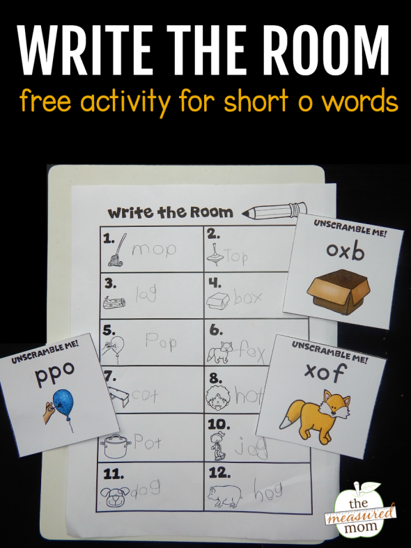 抓住这个自由写简短的o字的房间活动-有三个层次的困难!