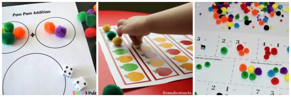 查看这款11个可打印POM POM活动的集合 - 非常适合建立早期数学和扫盲技能！